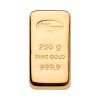 Perspectiva frontal del lingote de oro Italpreziosi de 250 gramos