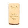 Perspectiva frontal del lingote de oro Italpreziosi de 500 gramos