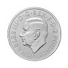 Perspectiva frontal de la cara de la moneda de plata San Jorge y el Dragón de 1oz de 2026