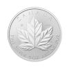 moneda-grand-maple-leaf-plata-5oz-2026 Perspectiva frontal de la cruz de la moneda de plata Grand Maple Leaf de 5oz de 2026