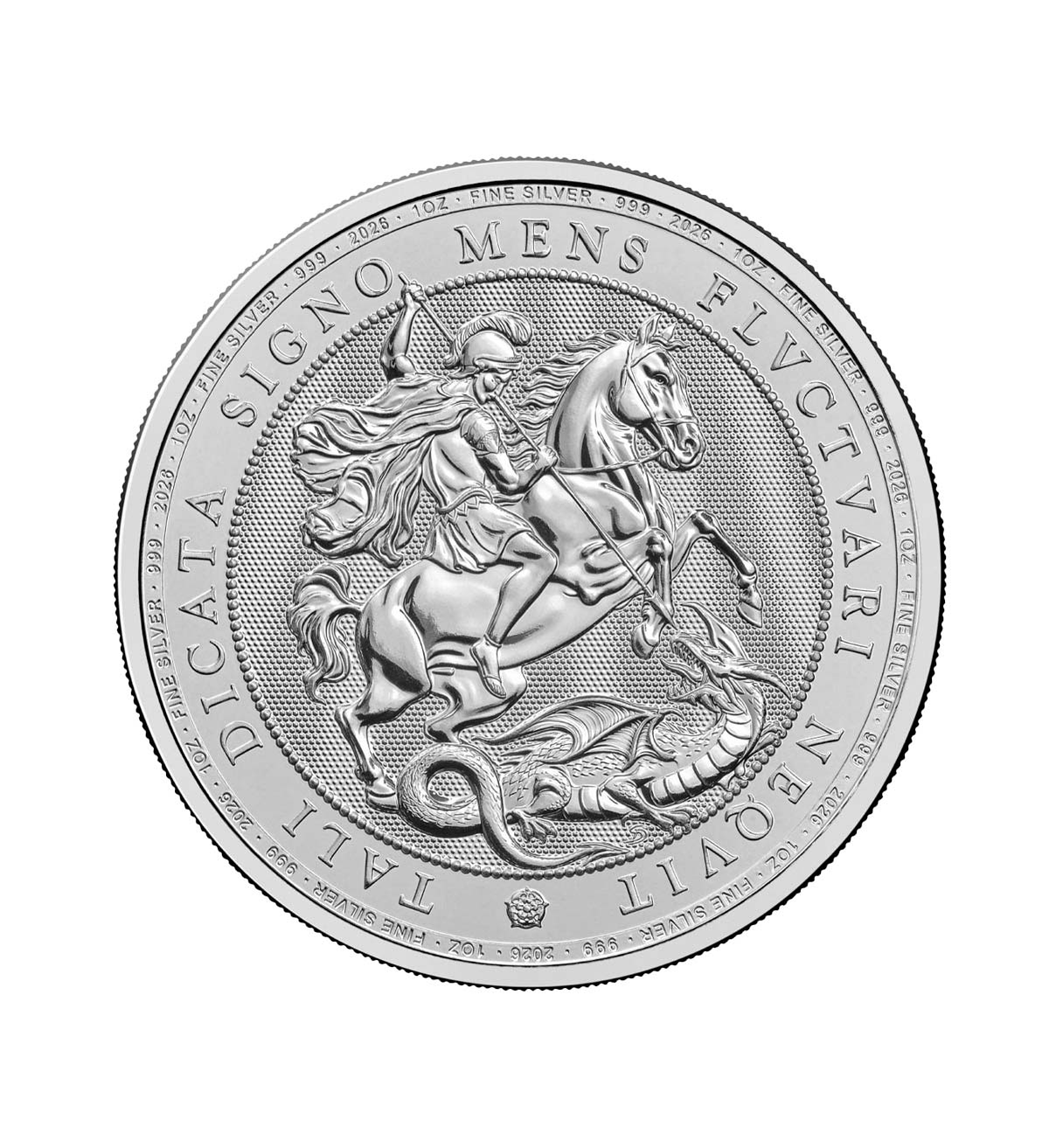 Moneda San Jorge y el Dragón Plata 1 oz 2026