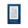 lingote-plata-pamp-lady-fortuna-1oz Perspectiva frontal del anverso del lingote de plata Lady Fortuna de 1oz de la marca PAMP