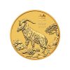 Perspectiva frontal de la cruz de la moneda de oro Año de la Cabra de 1/4oz de 2027