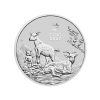 Perspectiva frontal de la cruz de la moneda de plata Año de la Cabra de 1/2oz de 2027