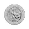 Perspectiva frontal de la moneda de plata Dragón de 2oz de 2026