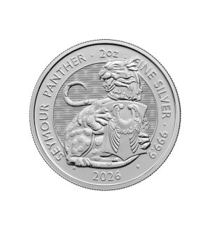 -moneda-pantera-plata-2oz-2026 Perspectiva frontal de la moneda de plata Pantera de 2oz de 2026