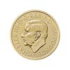 Perspectiva frontal de la cara de la moneda de oro Britannia de 1oz de 2027